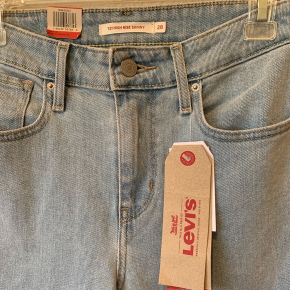 LEVIS 721 High Rise Skinny Jeans Size 28 - Picture 4 of 11
